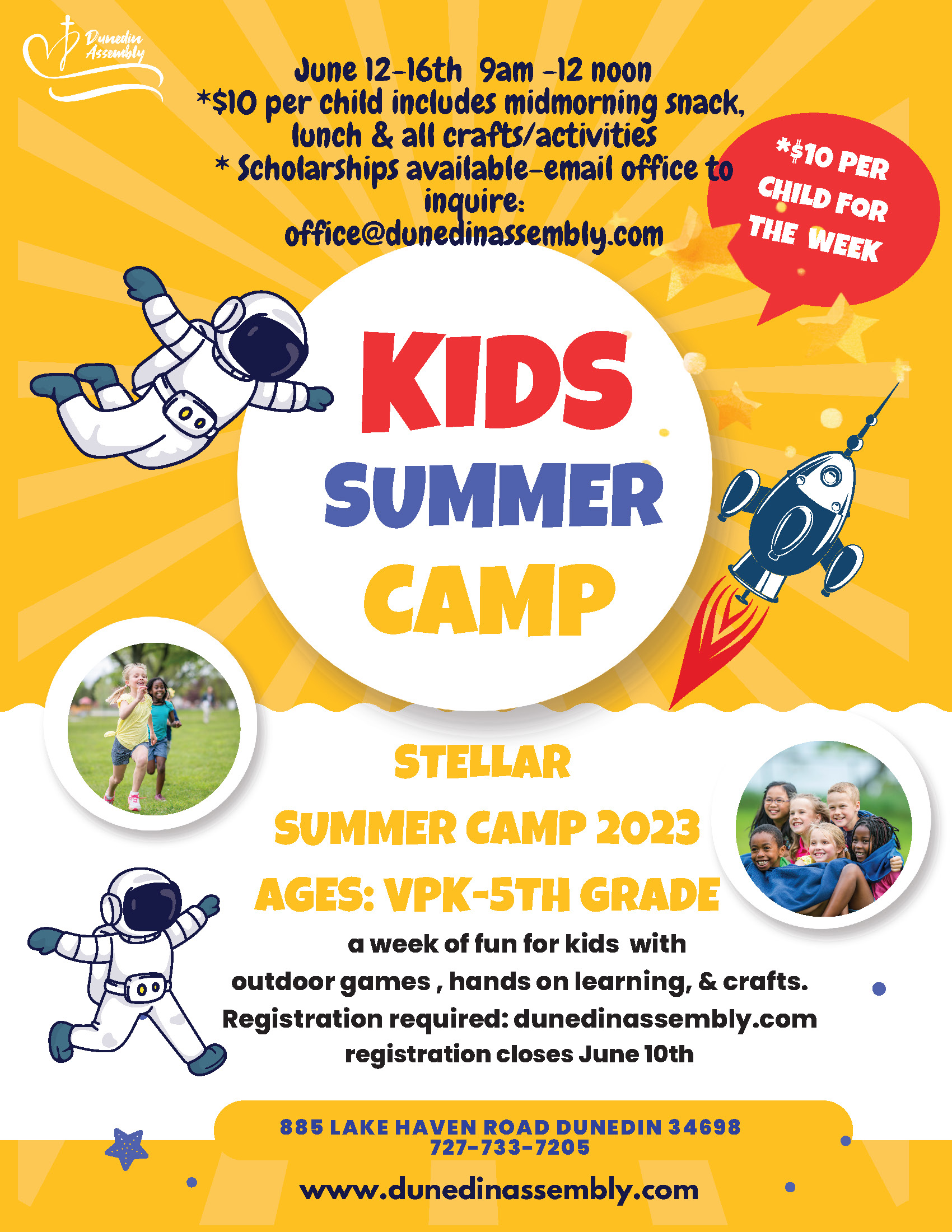 Kids Summer 2023 Camp Flyer